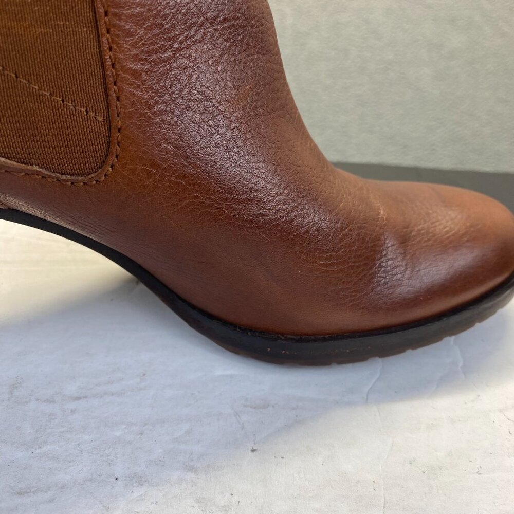 Cole Haan Brown Leather Boots Women’s Size 8 B Waterproof Heel Slip on - Picture 10 of 13
